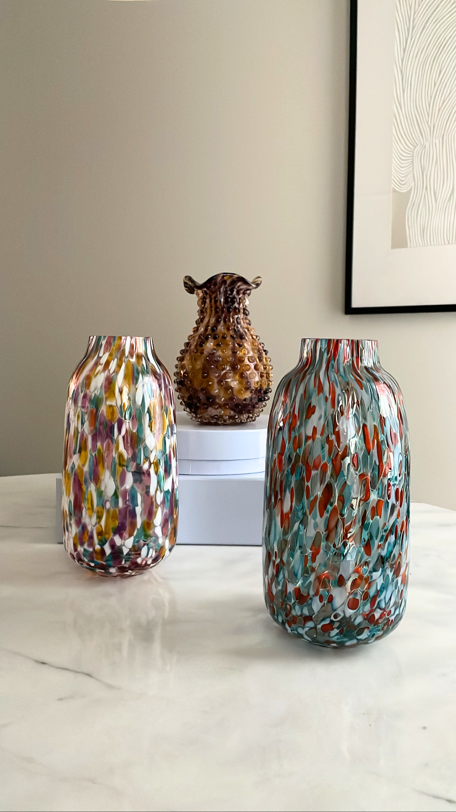 Confetti Blonde vase - Mahogany